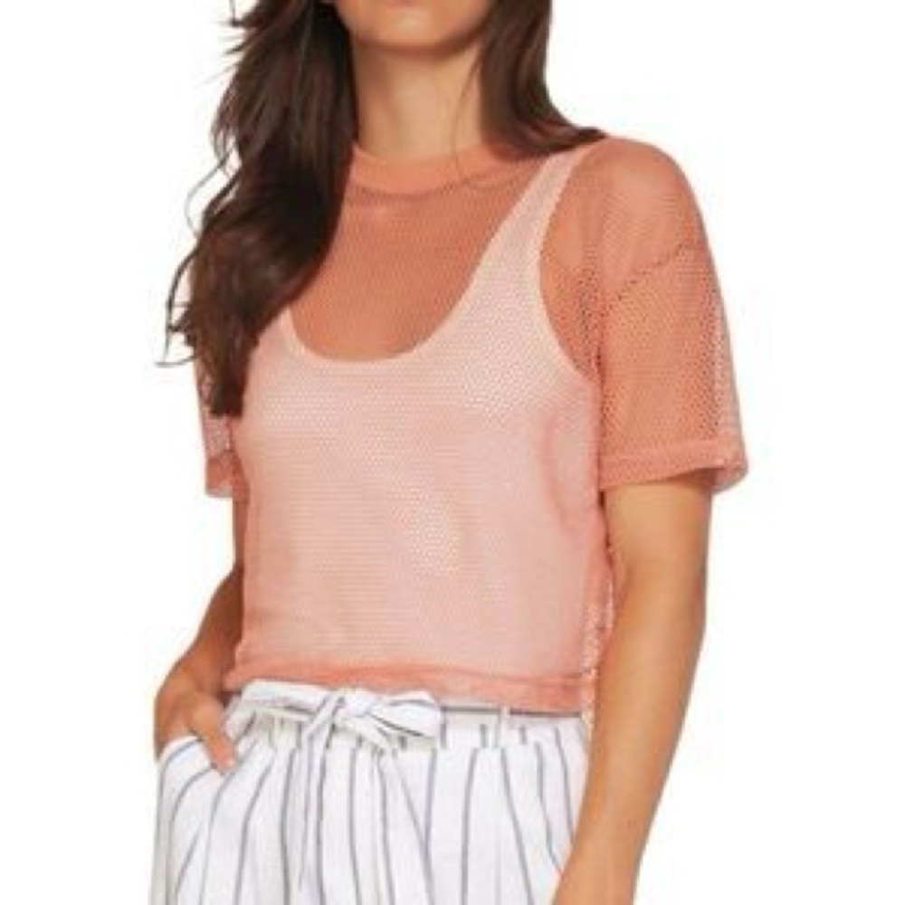 Dex mesh Boxy Crop T-Shirt Short Sleeve